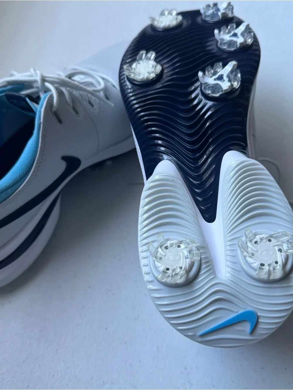NIKE Air Zoom Victory Tour 3 Pure Platinum Lt Grey Blue Golf Shoes Mens 7